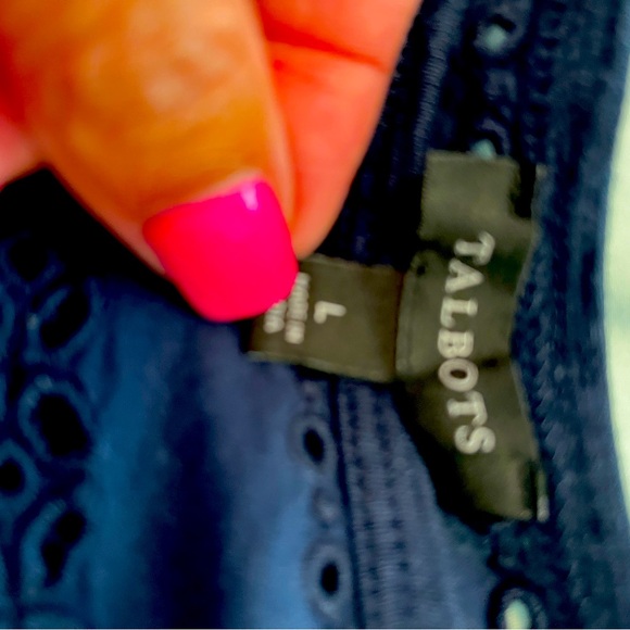 Navy Talbots dress- short sleeve. Adorable!!!! - Picture 1 of 4